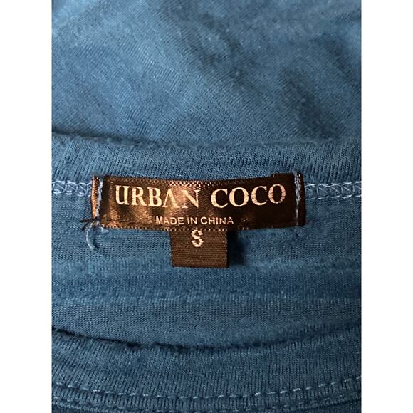 Urban CoCo Slim Fitted T-shirt, Steel blue, size small - Picture 3 of 10